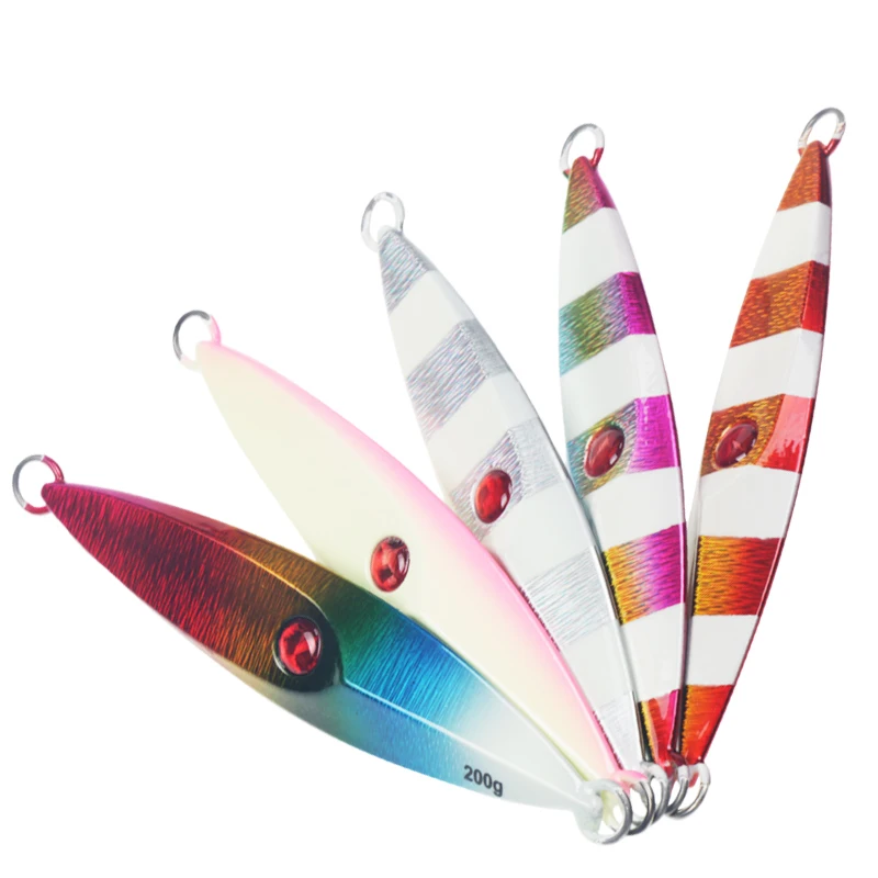 34# Weihai Slow Barras Dyeing Machine Striped Tuna Hard Bait Jig Lure Mackerel Tuna Sea Metal Jig Vertical Jigging Fish Lure