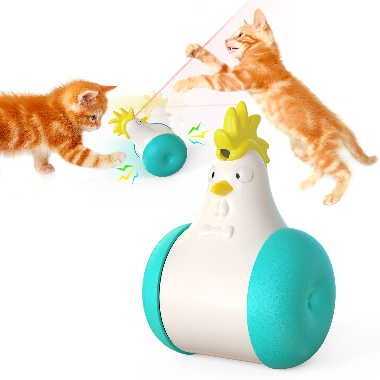 
Multi-functional electric swinging sound laser cat toy 