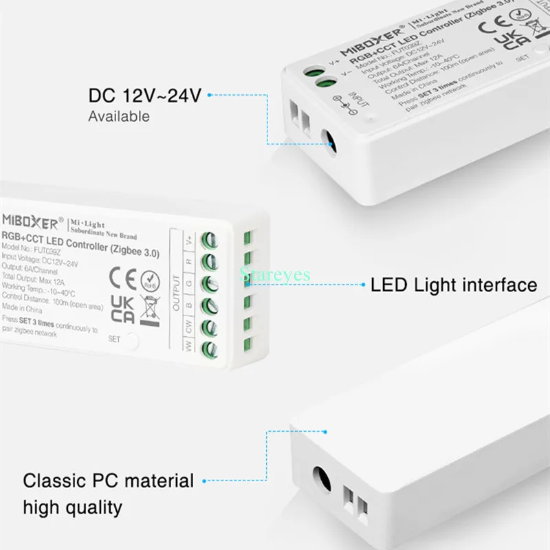Mi Light Zigbee Controller DC12-24V FUT035Z FUT037Z FUT038Z FUT039Z MiBoxer Tuya Single Color RGB CCT RGBW LED Strip Tape remote