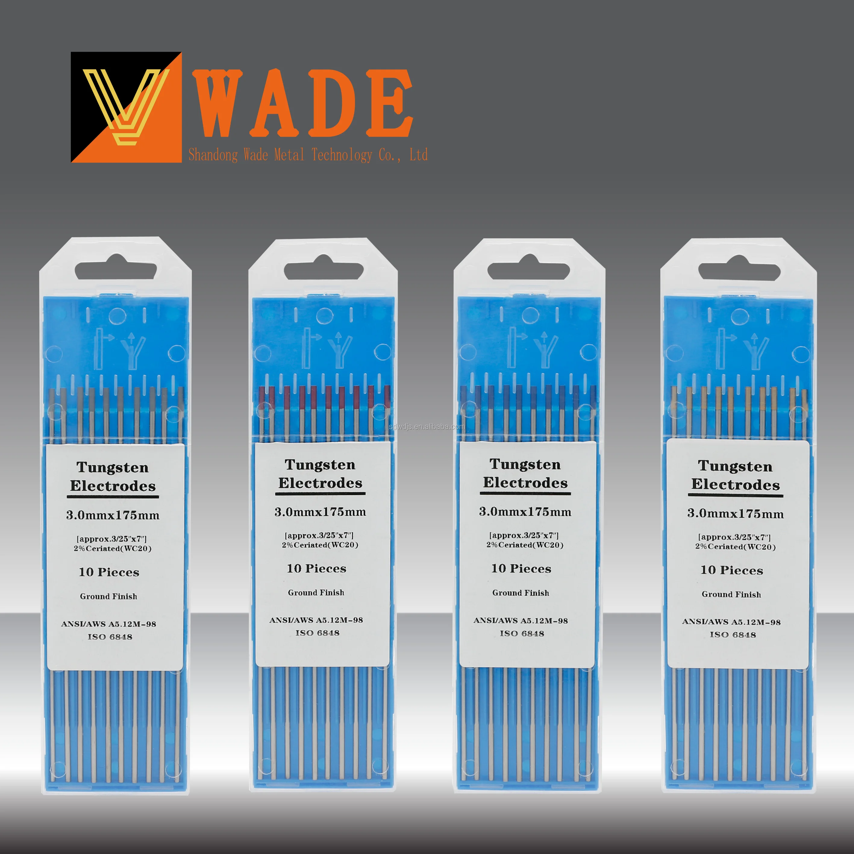 WZ8 2.4mm  white tungsten electrodes 3/32` x 6` for Argon arc welding Zirconium tungsten rod