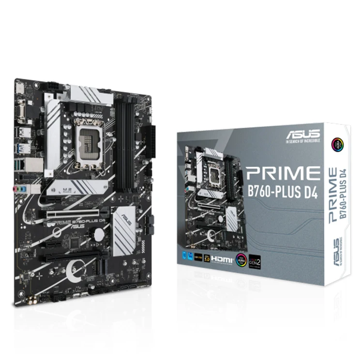 2023 ASUS PRIME B760-PLUS D4 Motherboard support Intel 13th and 12th Gen Series Processors with 4 x SATA 6Gb/s ports