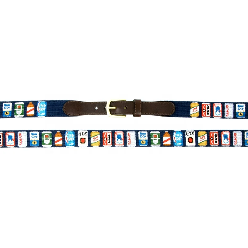 2022 Beer Cans Needlepoint Belt China