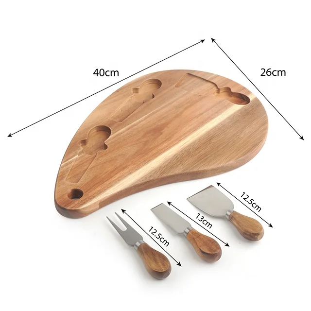 Board Knife Set Cheese Cutting Board Factory Supply Wooden for Home Use Cheese Tools Cheese Slicers Competitive Price All-season
