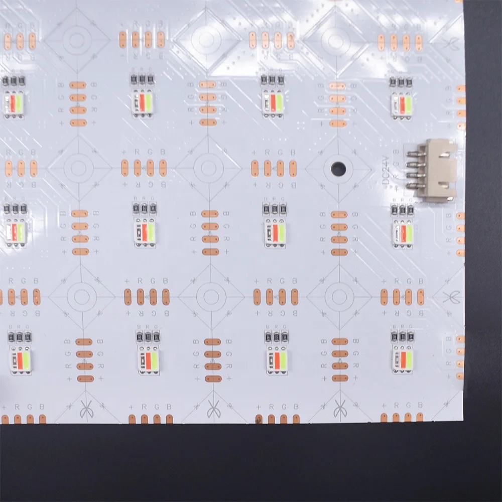 RGB LED Sheet 128leds Soft LED Backlight Sheet DC24V Paper Thin LED Light Sheets Flexible PCB Light
