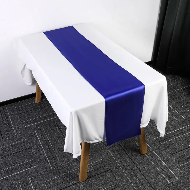 Custom Logo Modern Fancy Wedding Party Events Luxury Sustainable Dining Satin Table Runners