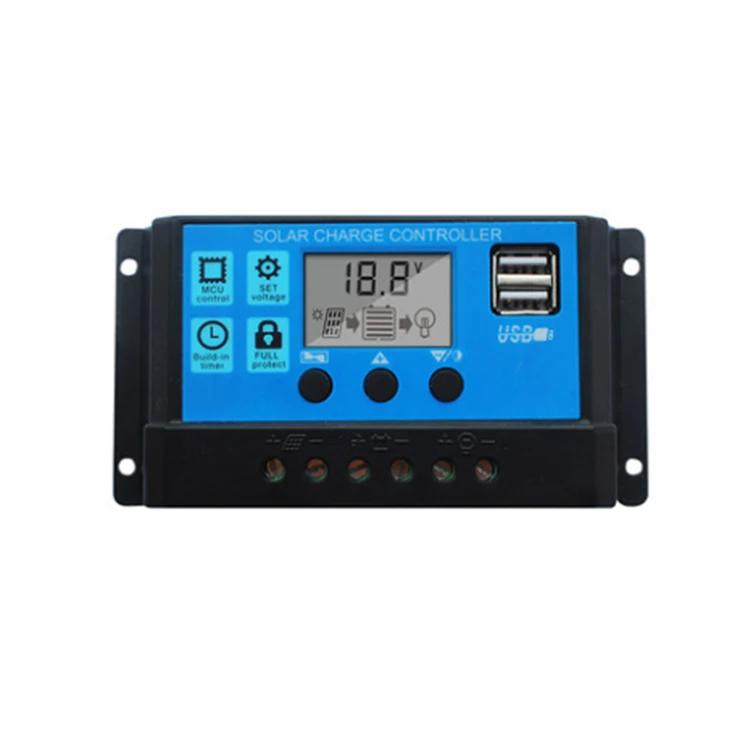  Мини-контроллер солнечной зарядки Donghui 10A 20A 12 в 24 PWM для панели pv ручной Солнечный