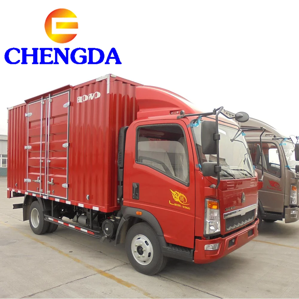 Howo second hand 5 tons loading weight van mini cargo trucks