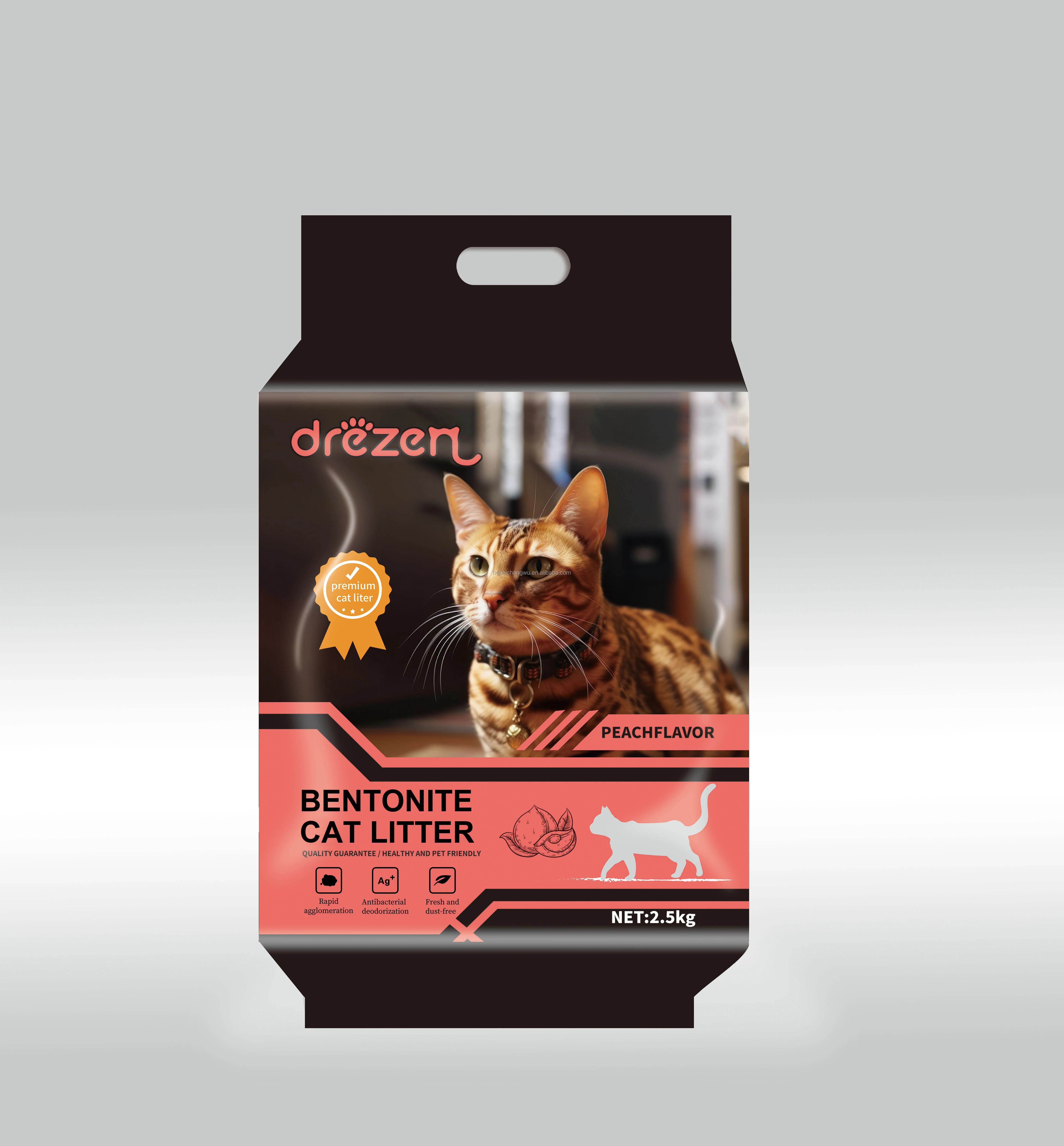 Bentonite Plus Activated Carbon Cat Litter Natural Lavender Fragrance Sand with Clumping Effect Ball Pattern Zeolite Material