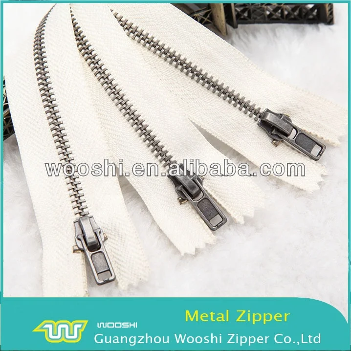 Professional zipper factory metal big teeth zipper with fashion auto lock slider