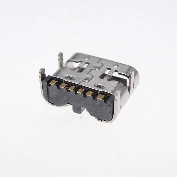 Manufacturer direct supply 6Pin L=6.85mm Horizontal SMD SMT Surface Mount Female USB C Type C Connector Socket