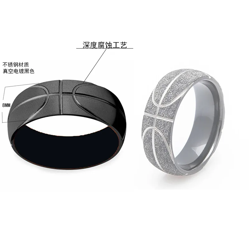 High Quality Polish Stainless Steel Ring Factory Custom Sports Rings For Adult