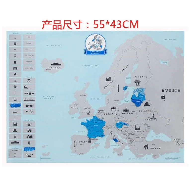 Customized luckies modernized life personalised scratch off world map poster