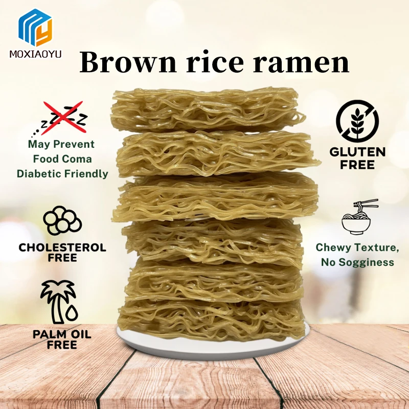 Factory Direct Organic Thailand Dry Hot Pot Noodles Vegetarin Pasta Fast Food Brown Rice Ramen