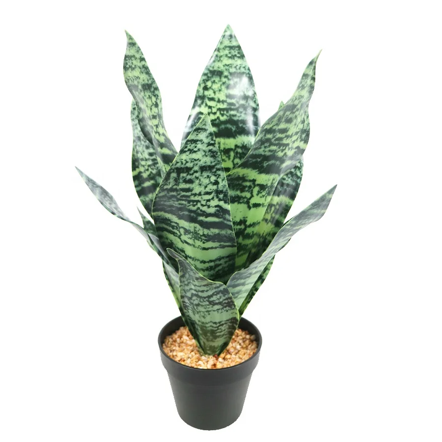 Оптовая Продажа 42 см высокое моделирование sansevieria растение с горшком