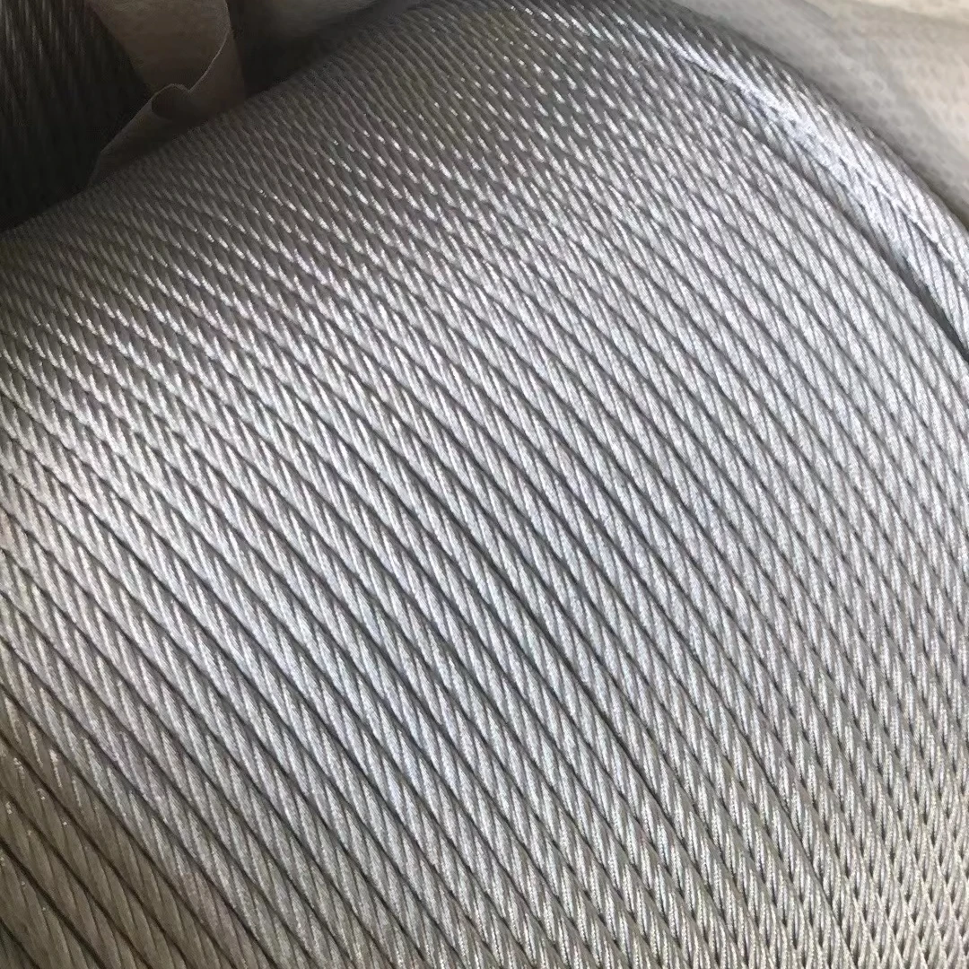 Hot sale high strength agricultural greenhouse structure 7*7 6*12 6*19 cable wire 4mm 6mm hanging galvanized steel wire