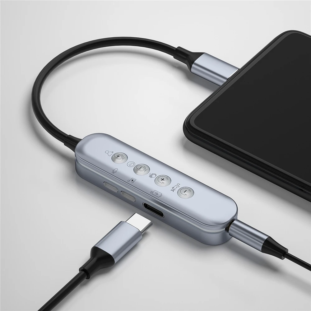 Звуковая карта для мобильного телефона Type c с АНКЕРОМ пения совместима трансляцией в реальном времени зарядкой