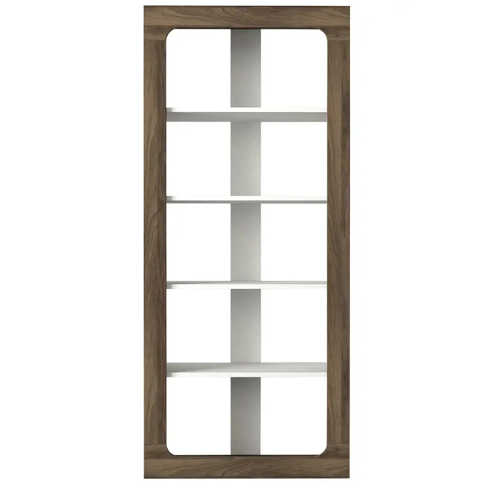 Exclusive Rentes Modern Book Shelf Wooden White Walnut Bookcase