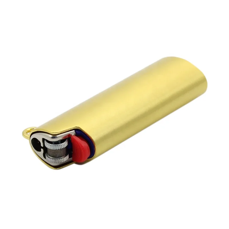 hot selling France plastic disposable lighter J6 Metal lighter Disposable mini compact retro lighter set Creative fire shell