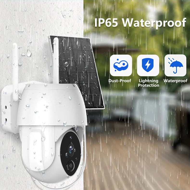 3.6mm TF card  2-Way Audio WiFi Wireless solar power camera Outdoor sim Card Slot CCTV Security IP Camera