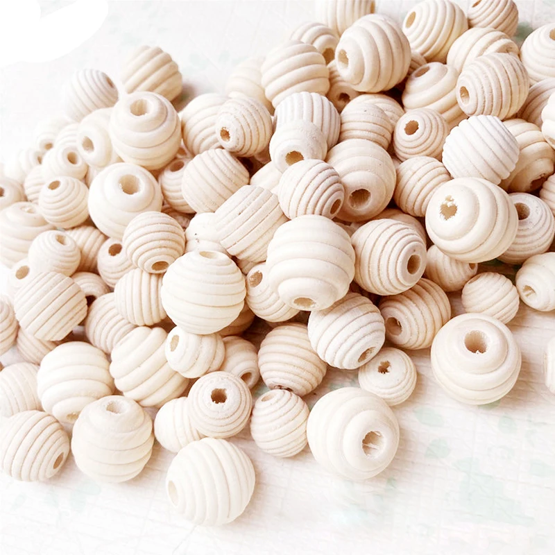 Оптовая продажа деревянные бусины XuQian из натуральной круглой нити для поделок своими руками