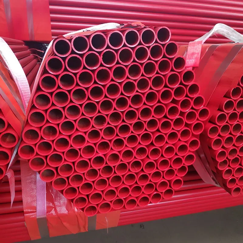 ASTM A53 RAL3000 красная эпоксидная окрашенная стальная труба пожаротушения