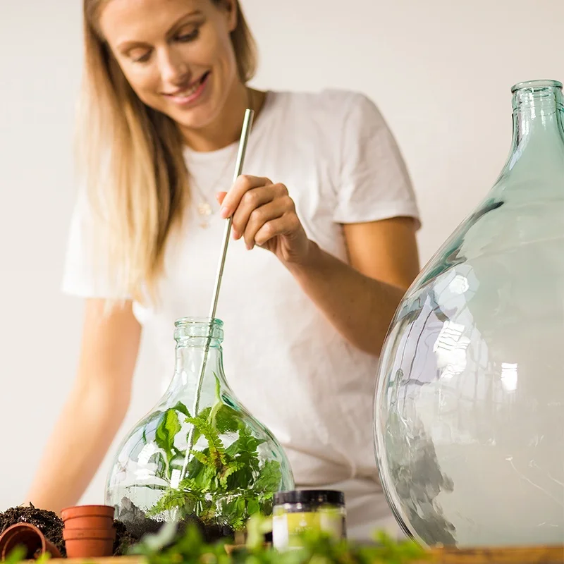 Esschert Design AGG50 indoor plant including toolset 50 litre set bottle glass closed terrarium with cork