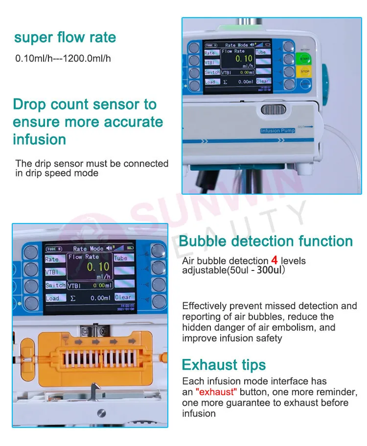 2023 Infusion Modes Medical Portable High Quality Infusion Pump For Clinic