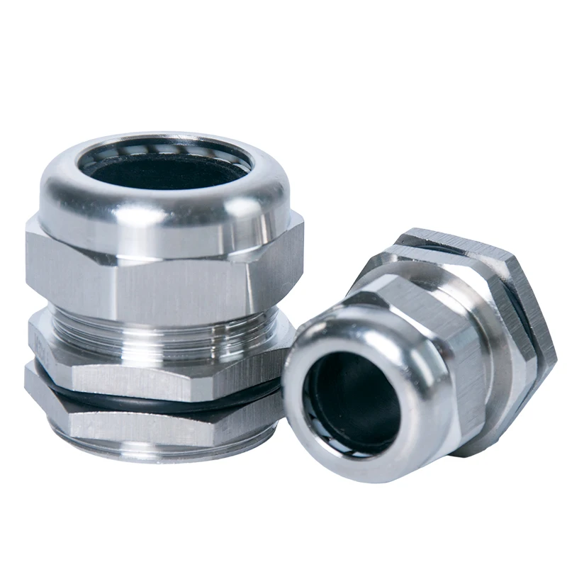 Small Nickel Brass Cable Gland With Strain Relief Ip68 Waterproof Cord Wiring Connector Stainless Steel