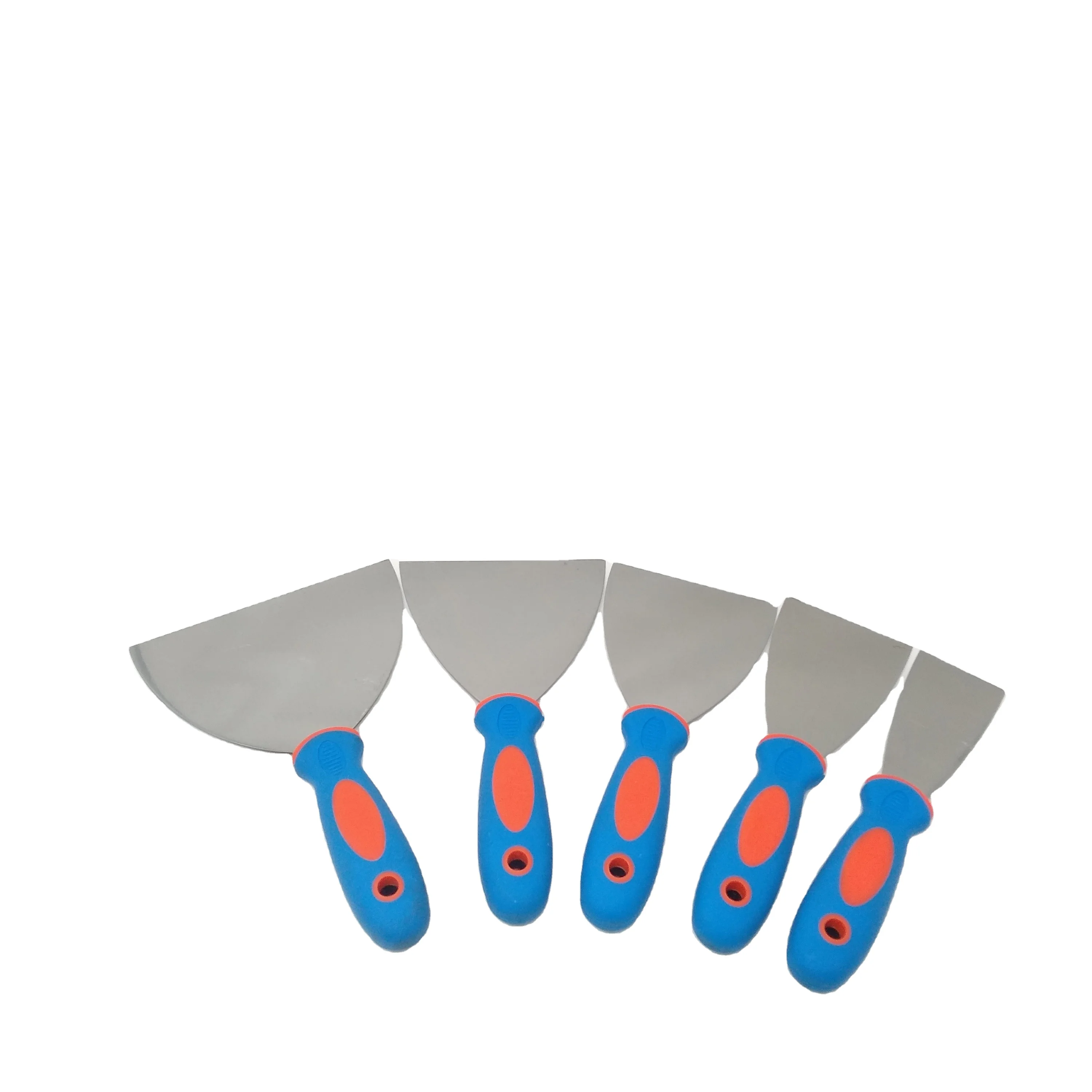 Скребок для краски из нержавеющей стали с мягкой ручкой и резиновой ручкой