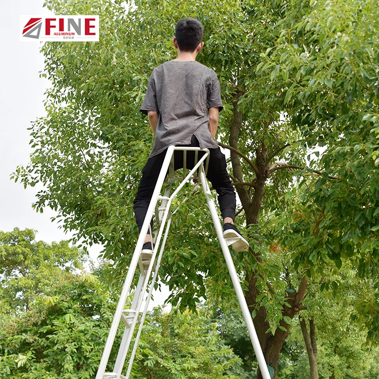 Escalera de aluminio Orchard Picking Fruit Support Fruit Picking Aluminum Orchard Harvest Tripod Fruit Ladder