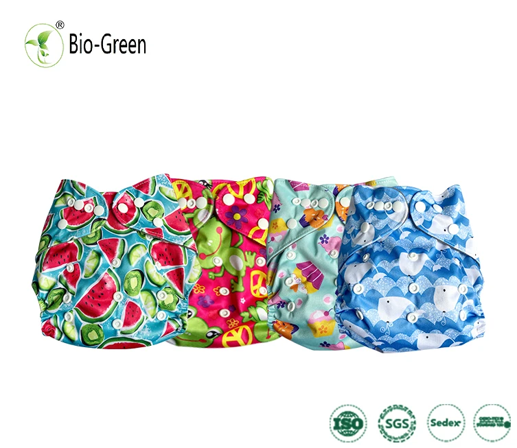 High Quality Washable baby diapers organic bamboo nappy breathable Adjustable Snap Pocket Cloth Diapers all in one with insert