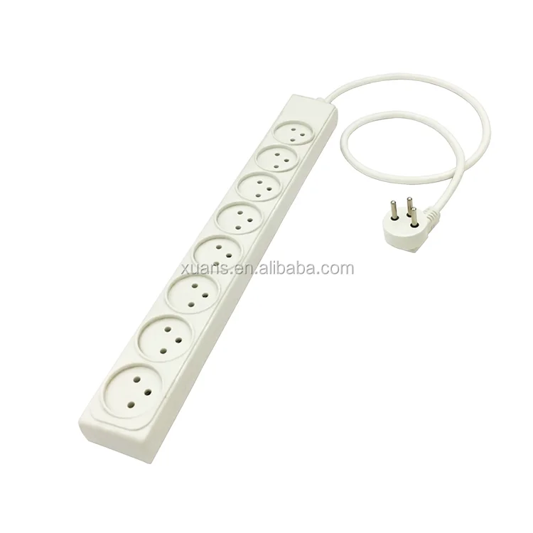 
SII standard Israel 8 outlet power strip 16A 250V extension socket with Israel plug for home office 