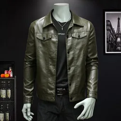 Gingtto New Fashion Wholesale Synthetic Leather Jacket Motorcycle Custom Pu Leather Jacket For Men