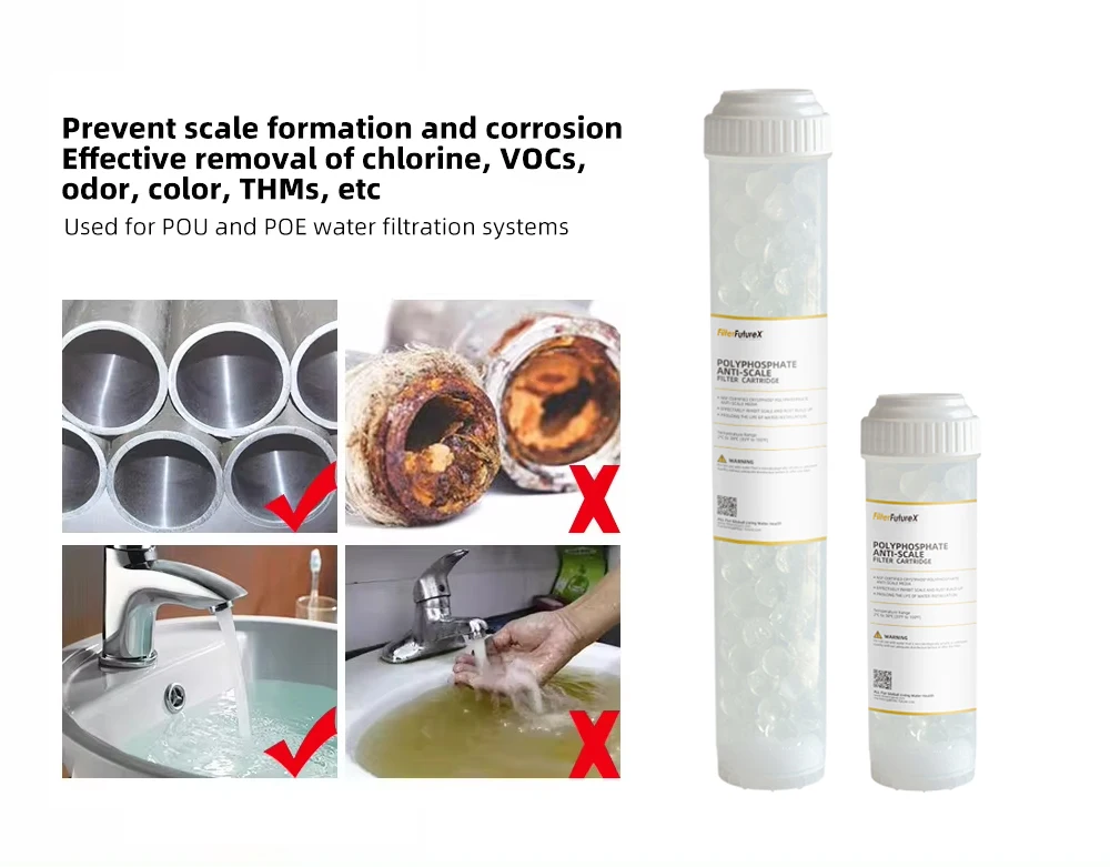 Whole House Water Filtration System Siliphos Ball Filter Cartridge Water Scaling Prevention Filter
