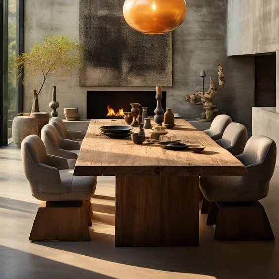 Moredesign Unique Design Natural Shape Table Top Oak Walnut Solid Wood Live Edge Wood Slab Dining Table