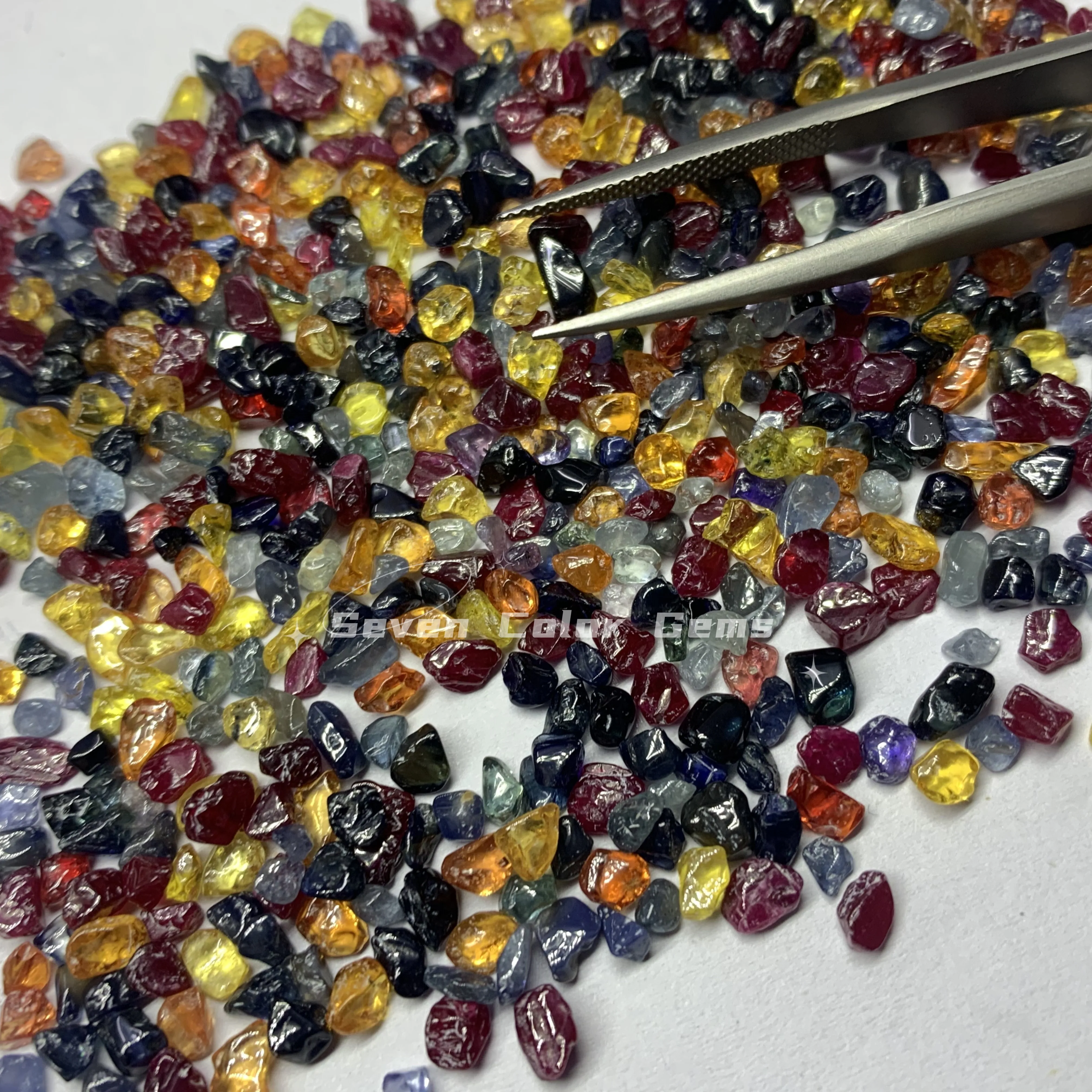 2-3mm Natural rough white sapphire gem rough top quality natural white sapphire stone raw rough loose gemstone