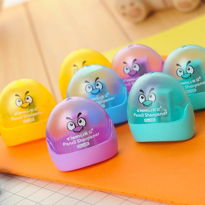 Cute Bird Cheap Animal Shaped Pencil Sharpener Cartoon Stationery Plastic Pencil Sharpeners for Kids