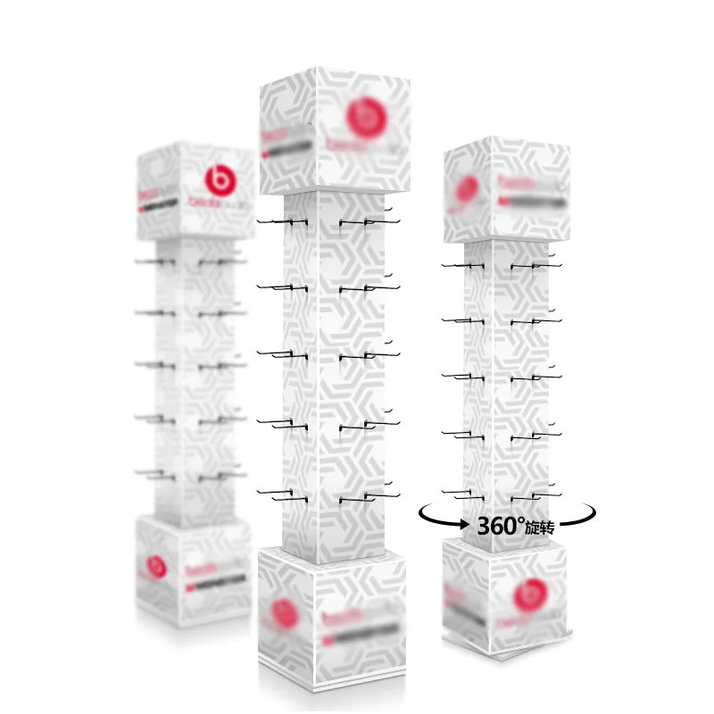 Luxury Modern Sunglasses PVC Foam Display Stand Glasses Sunglass Rotating Floor Display Stand For Store