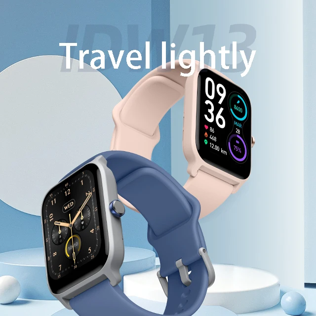 Fashion smart watch blood oxygen fitness sleep tracker heart rate BT calling features compatible iOS Android Men Women