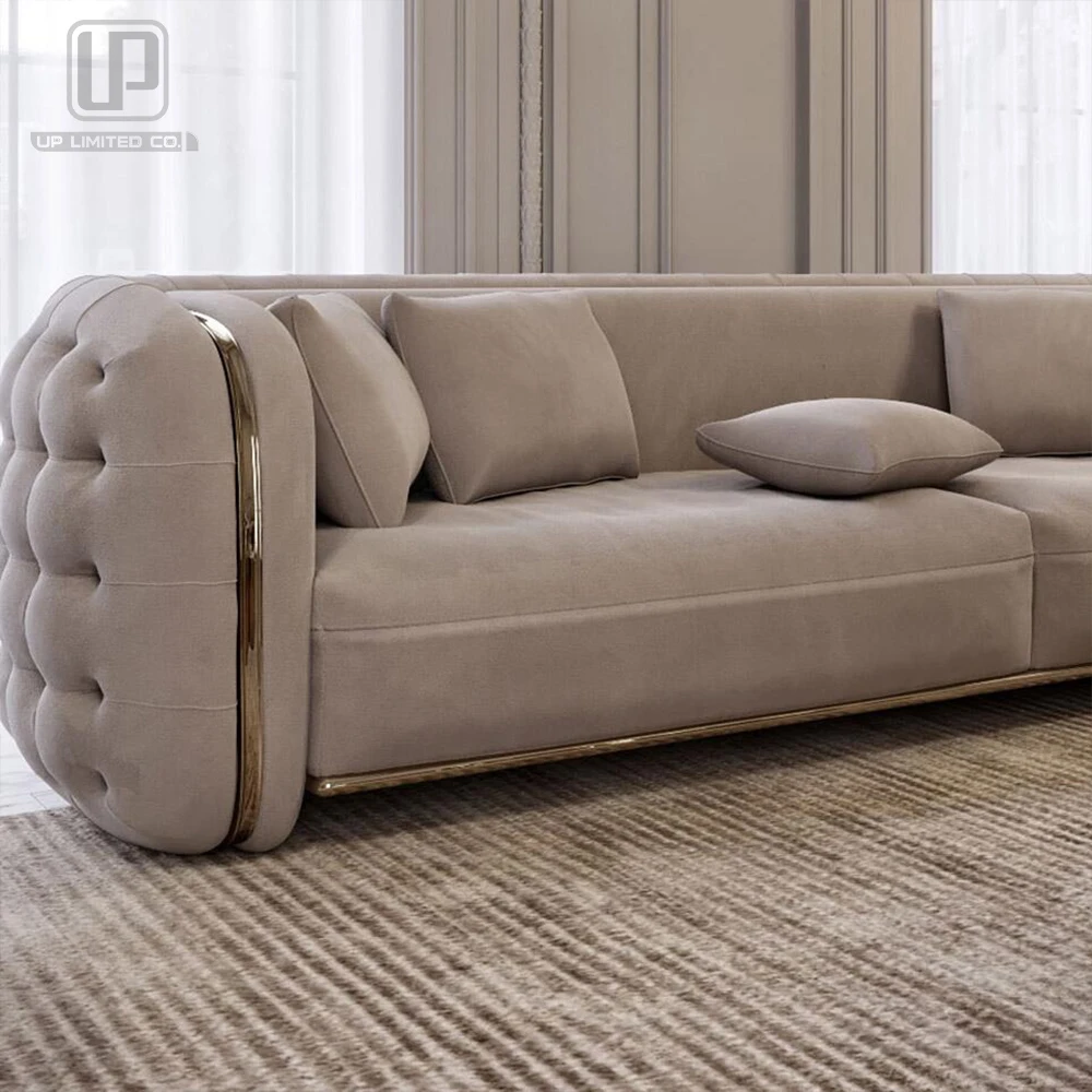 Italian Furniture Sofa Luxury Living Room Furniture Set Leather Sofa - UP decors