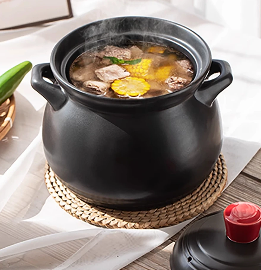 China Factory  Soup Rice Cooker Ceramic Cooking Pot With Lid