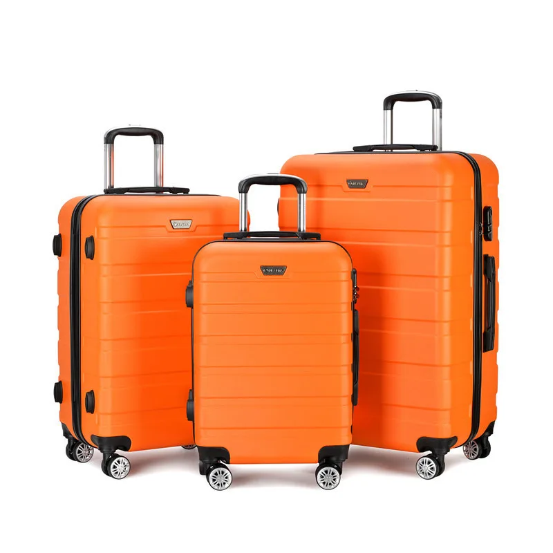 Carry Ons Big Size 20 24 28 Inch Abs Hard Shell Trolley Travel Case Suitcase Set Luggage With 4 Spinner For Women Men Outdoors