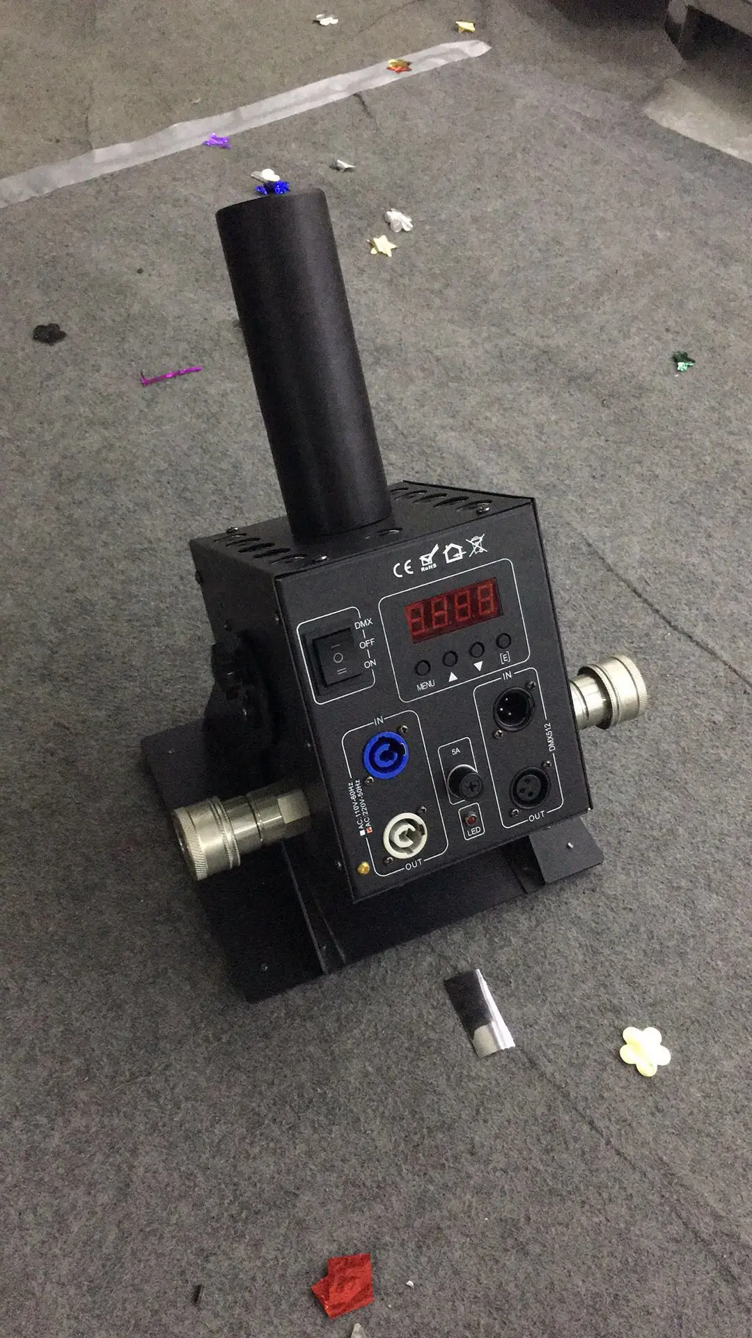 Stage smoke machine 12pcs 3w led co2 dmx smoke machine for dj equipment