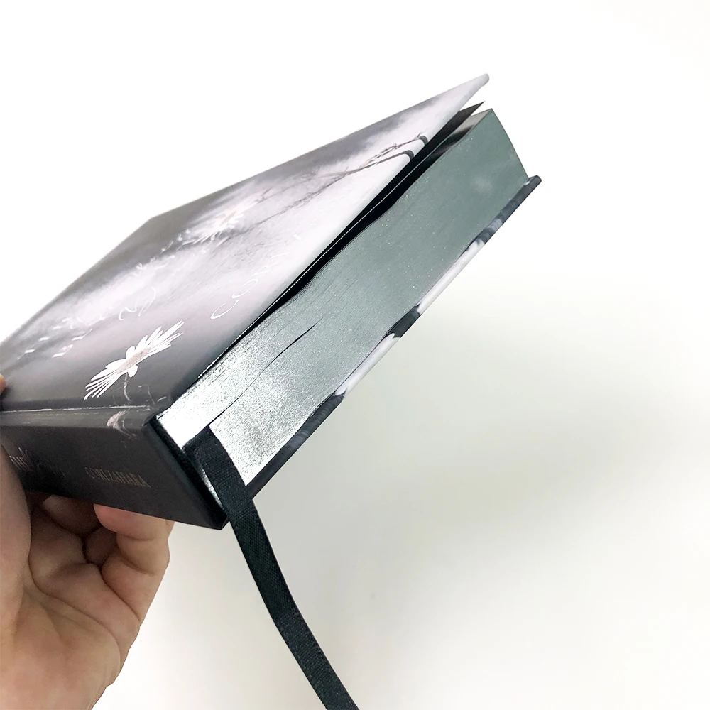 High Quality Printing Services Full Color Hardback Notebook Custom Hardcover Book With Silver Foil Stamping