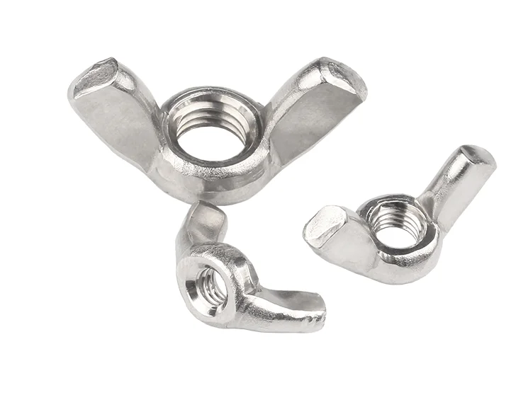 Nuts galvanized butterfly nut DIN315 stainless steel Hand tightening claw butterfly type Yuanbao screw Wing Nut astm