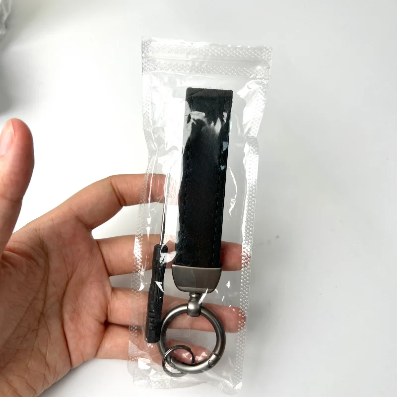 2024 Luxury PU Leather Lanyard Keychain Car Key Case Pattern Horseshoe Buckle Leather Bag Charm Accessories For Bags