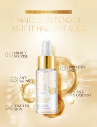 Private label LAIKOU Serum Series Hyaluronic Acid 24K Snail Sakura Vitamin C Gold whitening Face Serum