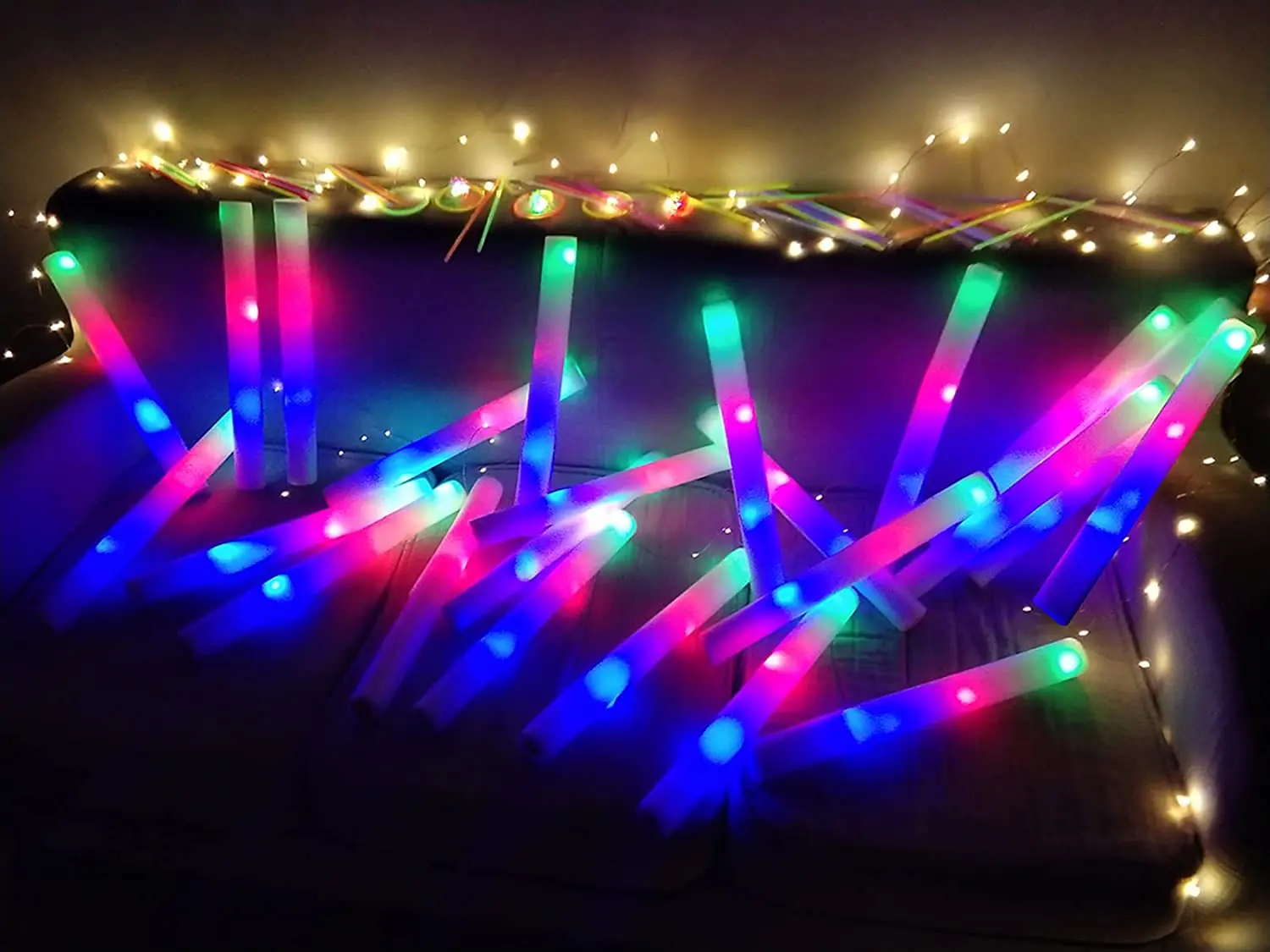 Giant 18 Inch Foam Glow Sticks Mardi Gras Party Supplies Led Light Sticks Glow Batons Glow In The Dark favors for Concert