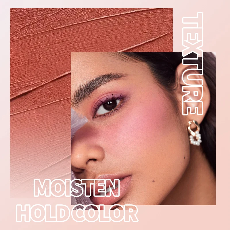 Private Label Long-lasting Solid Cream Blush Sticks Velvet Silky Blush Sticks for Eyes Lips and Cheeks