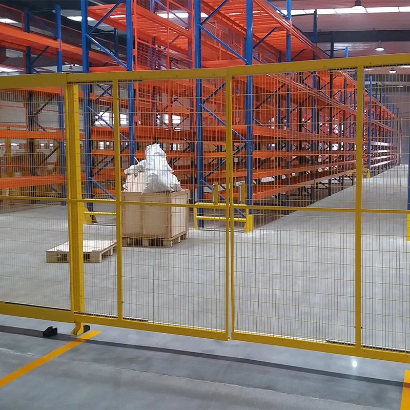 Workshop Production Line Fencing Safety Guarding Metal Post Fence Iron Wire Mesh